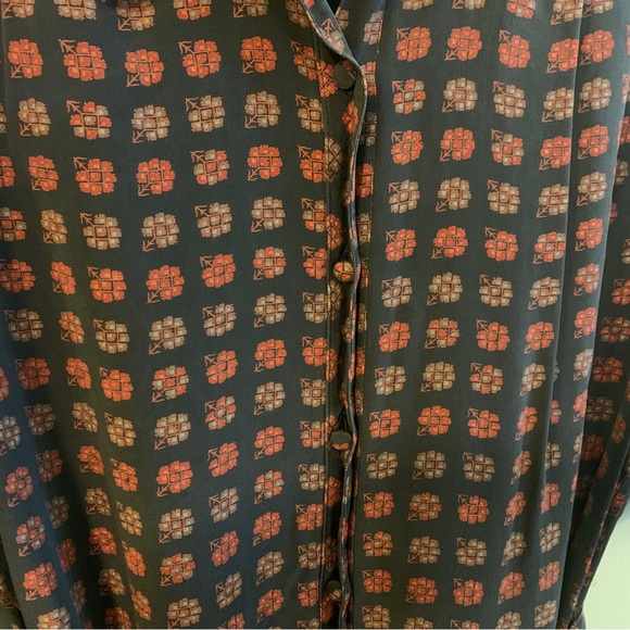 Vintage Kimberly Pure Silk By Bayard Tunic Blouson Dress with Buttons size 18 - Picture 4 of 7